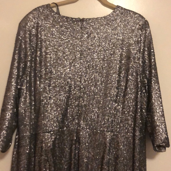 Grey Sequin Cocktail Dress - Picture 6 of 6